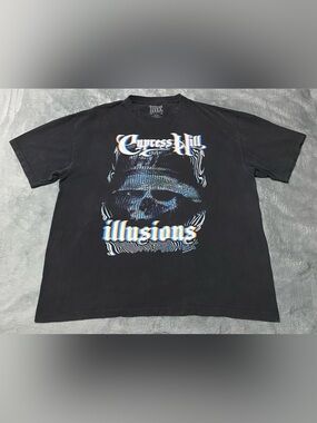 Cypress Hill Black 'Illusions' Graphic Short Sleeve Tee
